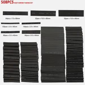 508Pcs Heat Shrink Tubing Insulation Shrinkable Tube 3:1 Wire Cable Sleeve Kit with 7 Sizes 2.0mm to 13.0mm for Waterproof and Long-lasting Protection Diameter