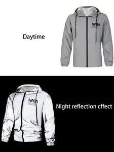 Men's Cycling Jacket Reflective Fabric, High Visibility Safety Gear for Biking, Durable & Comfortable Design for Men, Athletic Outerwear, Lightweight Sports Jacket