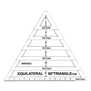 Triangle Quilting Ruler Template, Acrylic Sewing Patchwork Measuring Tool, DIY Handmade Craft Templates, Multiple Sizes for Quilting, Blanket Making, Sewing Tools
