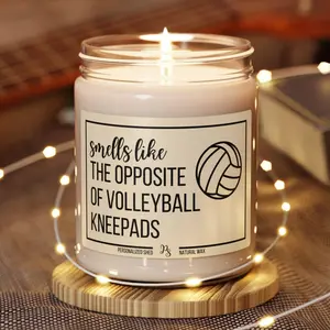 Volleyball Candle, Volleyball Gifts, Volleyball Player Gift, Smells Like Opposite of Volleyball Kneepads, Volleyball Coach Gift