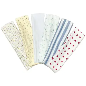Non-slip Elastic Soft Fabric Headbands for Women & Girls, 2 Inch Thick Floral Striped Heart Headband for Short Hair, Ideal for Valentine's Day
