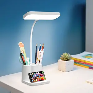Led Desk Lamp Dimmable Desk Light 4800mah Reading Lamp 3 Lighting Modes Eye Protection Accessories Study Desk Lamp Equipped USB Charger Suitable for Home Office is for Gift Giving
