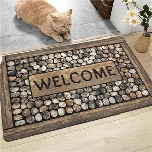 Door Mat for Front Door Indoor Outdoor Absorbent Non Slip Waterproof Entryway Rug Welcome Mat for Home Kitchen Bathroom Hallway Luxury Modern