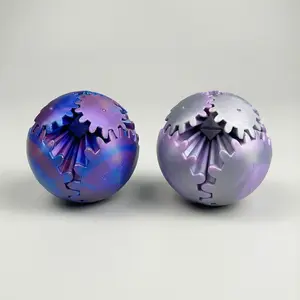 （Two packs） 3D Printed Magic Fidget Ball - TransformingBlooming Flower Desk Decor, Stress Relief & SilentSensory Toy for Office and Home