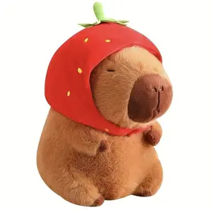 Capybara Plush Toy with Turtle Backpack - Soft Stuffed Figure, Animal & Character Stuffed Toys, Cute Animal Aesthetic Collectibles, Kids' Birthday Gift, Kawaii Plush Pillow