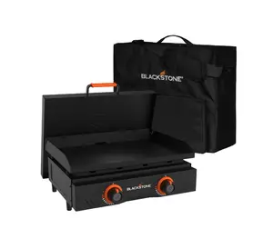 22-Inch Flat Top Griddle Grill Bundle with Protective Cover and Travel Bag