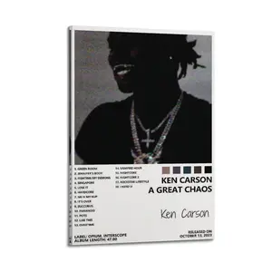 A Great Chaos Ken Carson Album Poster for Bedroom Aesthetic Canvas Wall Art Living Room Posters Painting Picture Print Modern Family Decor Artist Bathroom Poster