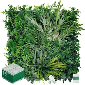 20"X20" Grass Wall, 6 count Boxwood Panels UV-Protected Faux Grass Backdrop Wall,Greenery  Hedge Screen for Outdoor Garden Patio, Indoor Party Balcony Fence Decor