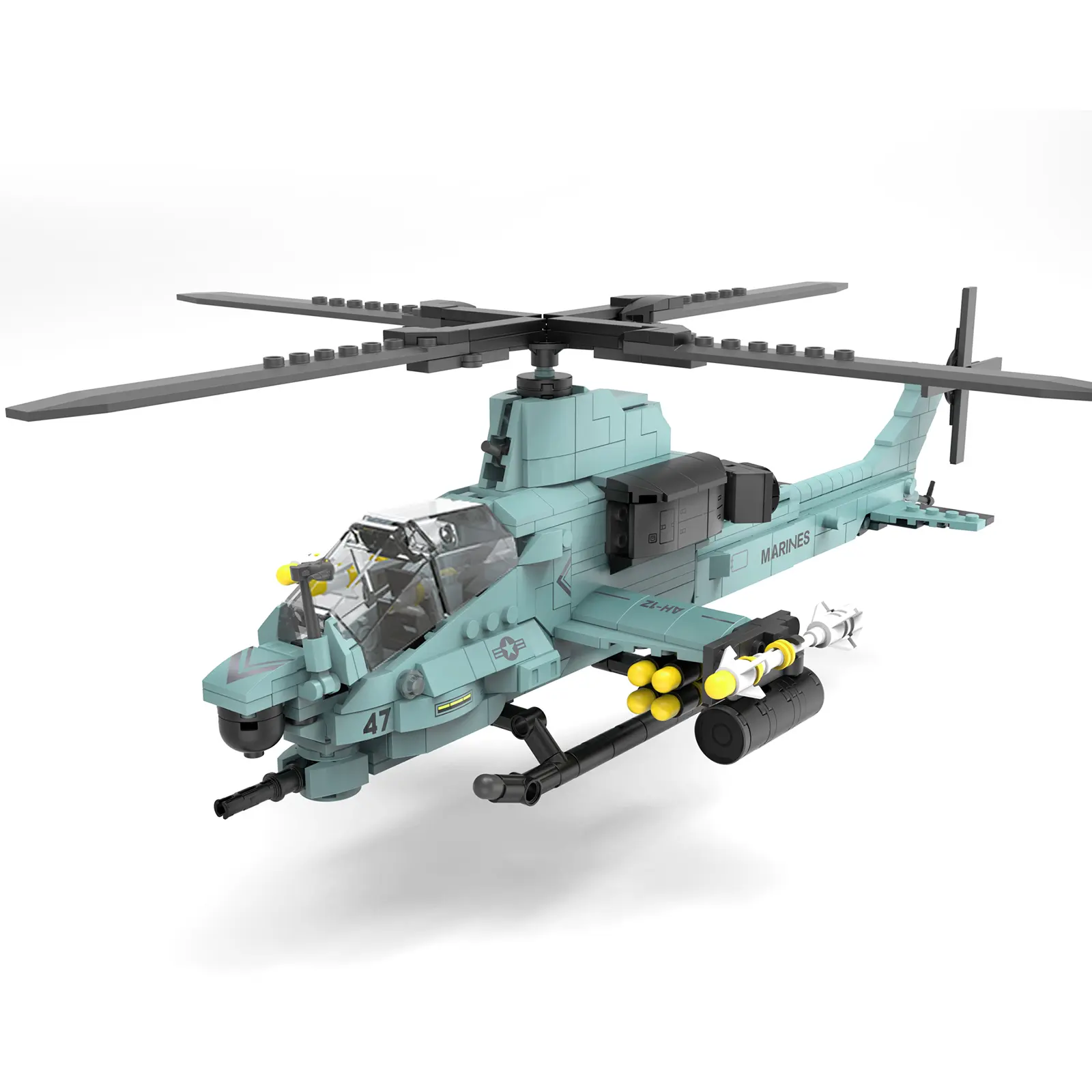 Ah-1z Viper Helicopter Model Building Set Realistic Military Aircraft Brick Kit With Detailed Design Build A Classic Aviation Display Piece Perfect Diy Hobby Project For Collectors Aviation Fans And Gift Giving
