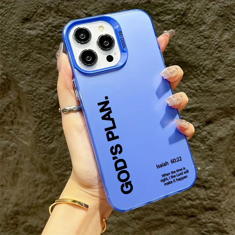 God's Plan Anti-Drop Flexible Plastic-Polycarbonate Smartphone Case - Shockproof, Scratch-Proof Accessory with Precise Fit, Camera Guard for Multi-Model iPhone (7 Plus, 8, X, XR, XS Max, 11, 12, 13, 14, 15, 16 Pro Max) for Smartphone Users, Accessories