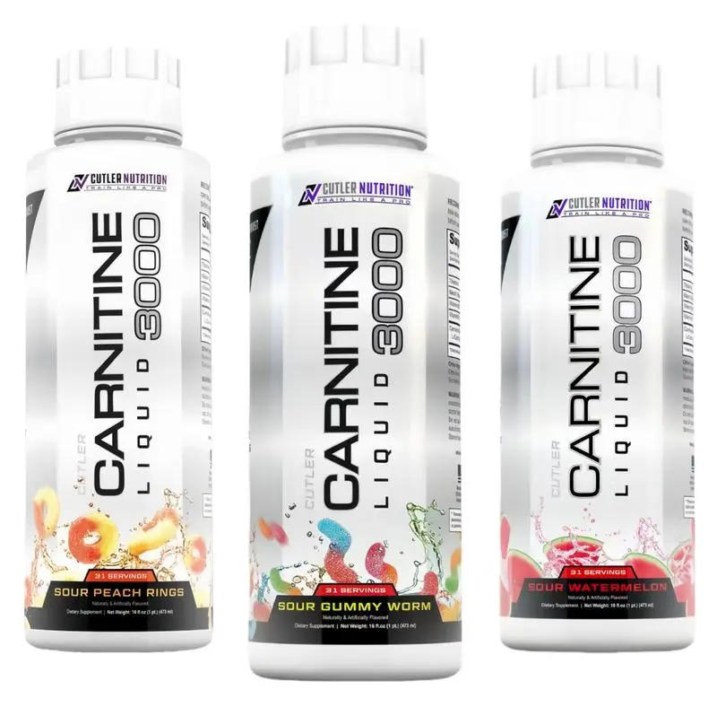 Cutler Nutrition  Multi Flavor Carnitine Liquid 3000Energy Sport Beverage Drink Variety Pack