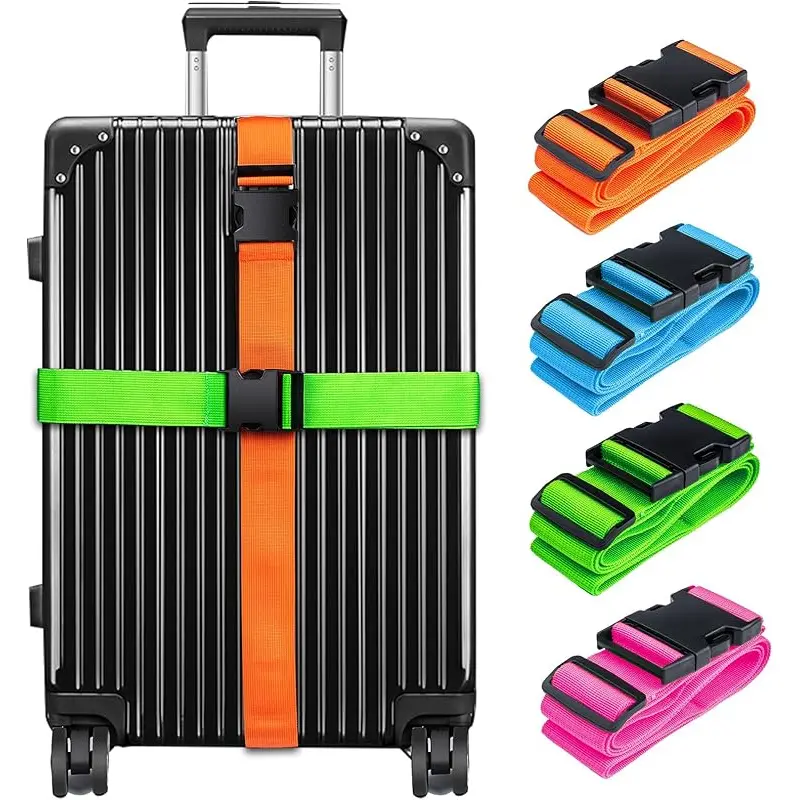 4 luggage straps |       Durable and anti-theft, stylish design, equipped with adjustable shoulder straps, button closure, machine washable, and easy to store safely