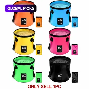 12L/20L Collapsible Bucket with Handle, Portable Water Bucket, Folding Storage Container, Laundry Basin, Car Wash Bucket for Outdoor Camping, Fishing, Beach, RV, Gardening and Plumbing Repairs #GLOBAL PICKS