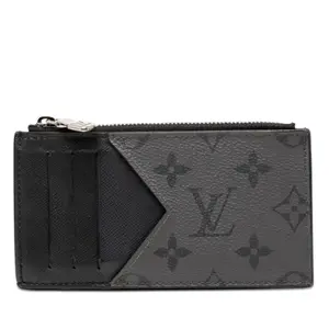 Pre-owned Louis Vuitton Canvas Small Leather Goods Monogram Eclipse Reverse Leather Card Case