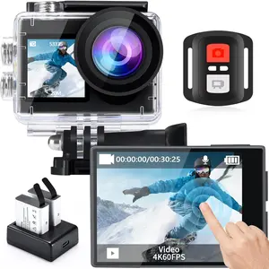 Action Camera 4K 60FPS Underwater Camera  by SnapPro App, Control by Phone, Download and Edit Image Video,  Camera