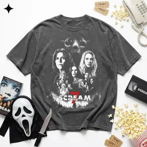 Adult And Youth Vintage Scream 7 Shirt, 90s Retro Ghost T-Shirt, Horror Graphic Tee, Classic Scary Movie Fan Gear, Horror Legend Apparel