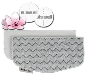 BISSELL 5938 PowerFresh Steam Mop Pad and Scent Disc Kit - Reusable Microfiber Cloth Washcloth Accessory Set for Bacteria-Removing Steam Cleaners