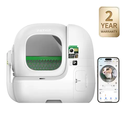 PETKIT Purobot Max Pro 2 AI-Camera Self-Cleaning Automatic Cat Litter Box - 210° Wide Angle Lens, 8L Capacity, 43% Wider Entry, 5G&2.4G WiFi/App Control, Safety Features, Plant Derivatives Odor-Free, for Multiple Cats