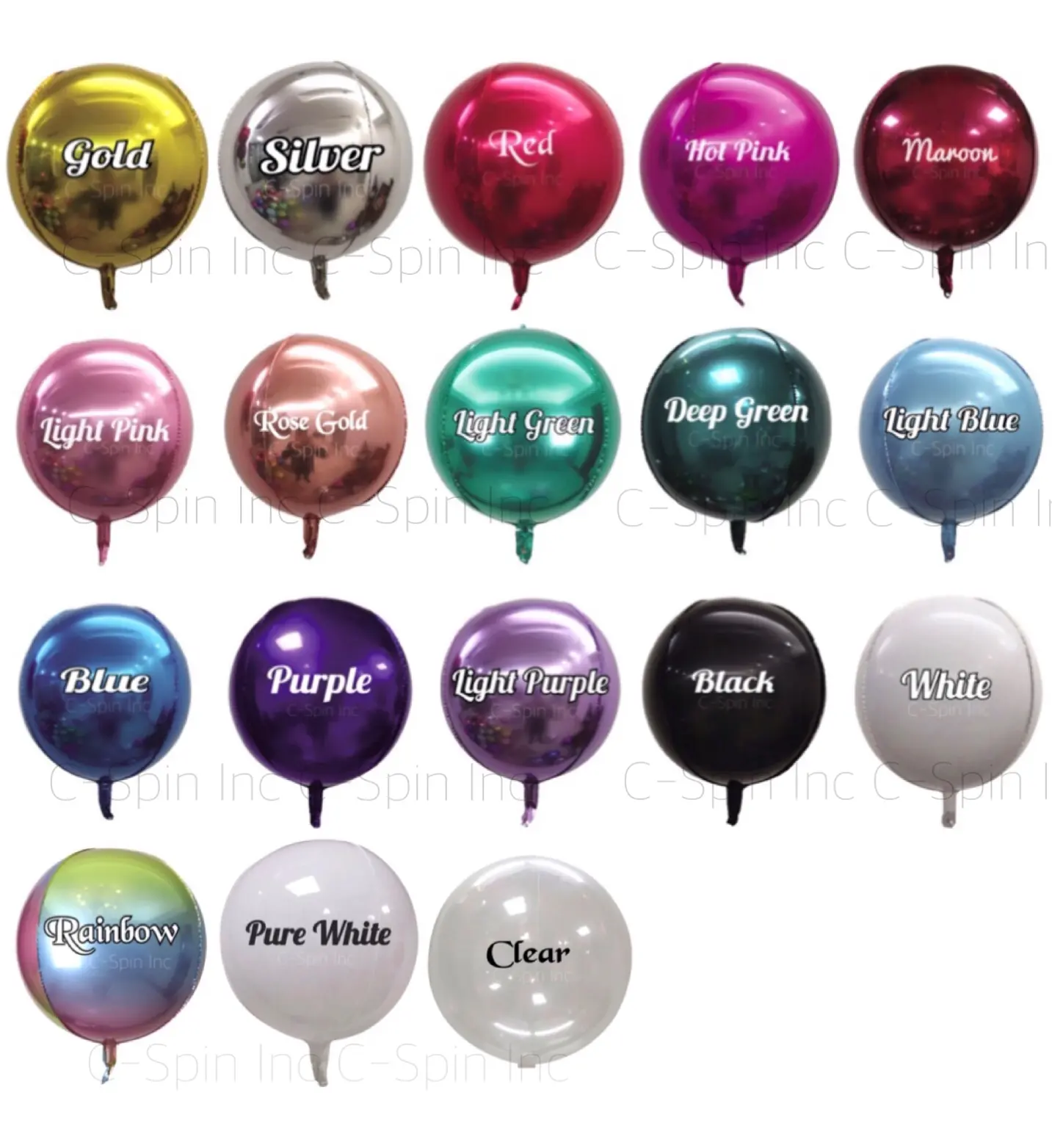 4D Metallic Foil Orb Balloons 10" 18" 22" 32" Spheres 360 Degree Viewing Self-Sealing Colorful Unicorn Birthday Theme Ideal for Parties Decor Christmas