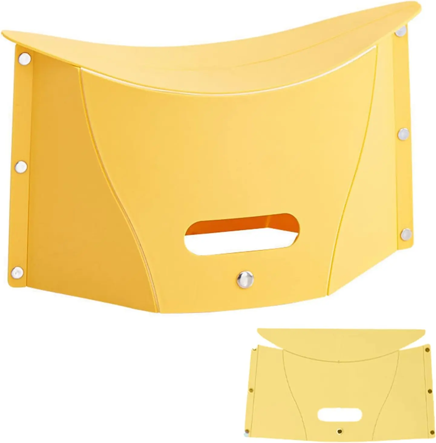 Folding Portable Camping Hiking Stool, Lightweight Collapsable Foldable Chair for Travel Gathering BBQ Subway Library Backpacking Outdoor Ultralight Mini (Yellow)