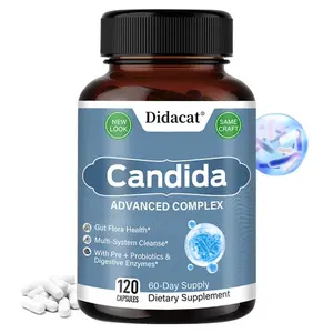Didacat Candida Support Complex Supplement - Digestive enzymes with probiotics and oregano to support gut health