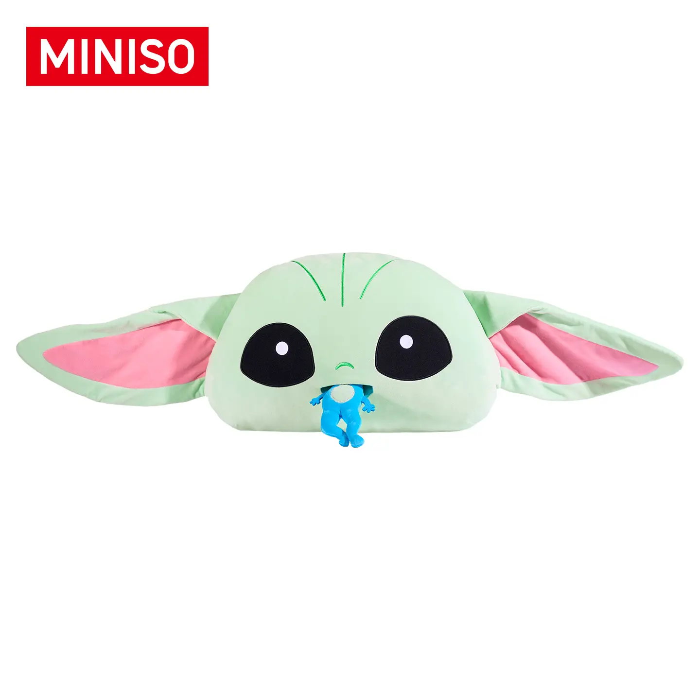 MINISO Star Wars Series Collectible No.20 Grogu Stuffed Animal - Super Soft Fluffy, Soft Squishy Companion, Frog Pattern Headrest Cover, Pillow for Home Decor, Fan-Gift Ready, Back To School Haul