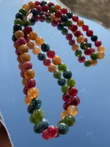 Natural Crystal Necklace, Amethyst Quartz Pendant, 40cm Women Jewelry, Vibrant Color Beaded Chain, Queen of Natural Crystals, Festival Gift