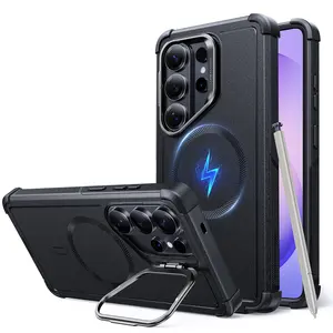 ESR for Samsung Galaxy S26/S26 Ultra Case with Stash Stand, CameraControl, 23FT Military-Grade Shock-Absorbing DropProtection, Compatible with MagSafe Accessories, MagneticCyber Series