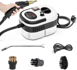 2026 Steam Cleaner, 2500W High Handheld Steam Cleaner, 1L Portable Car Steam Cleaner, 6 High Speeds Pressure Temperature Steam Cleaning Machine with 3 Brush Heads for Kitchen Home Car Cleaning