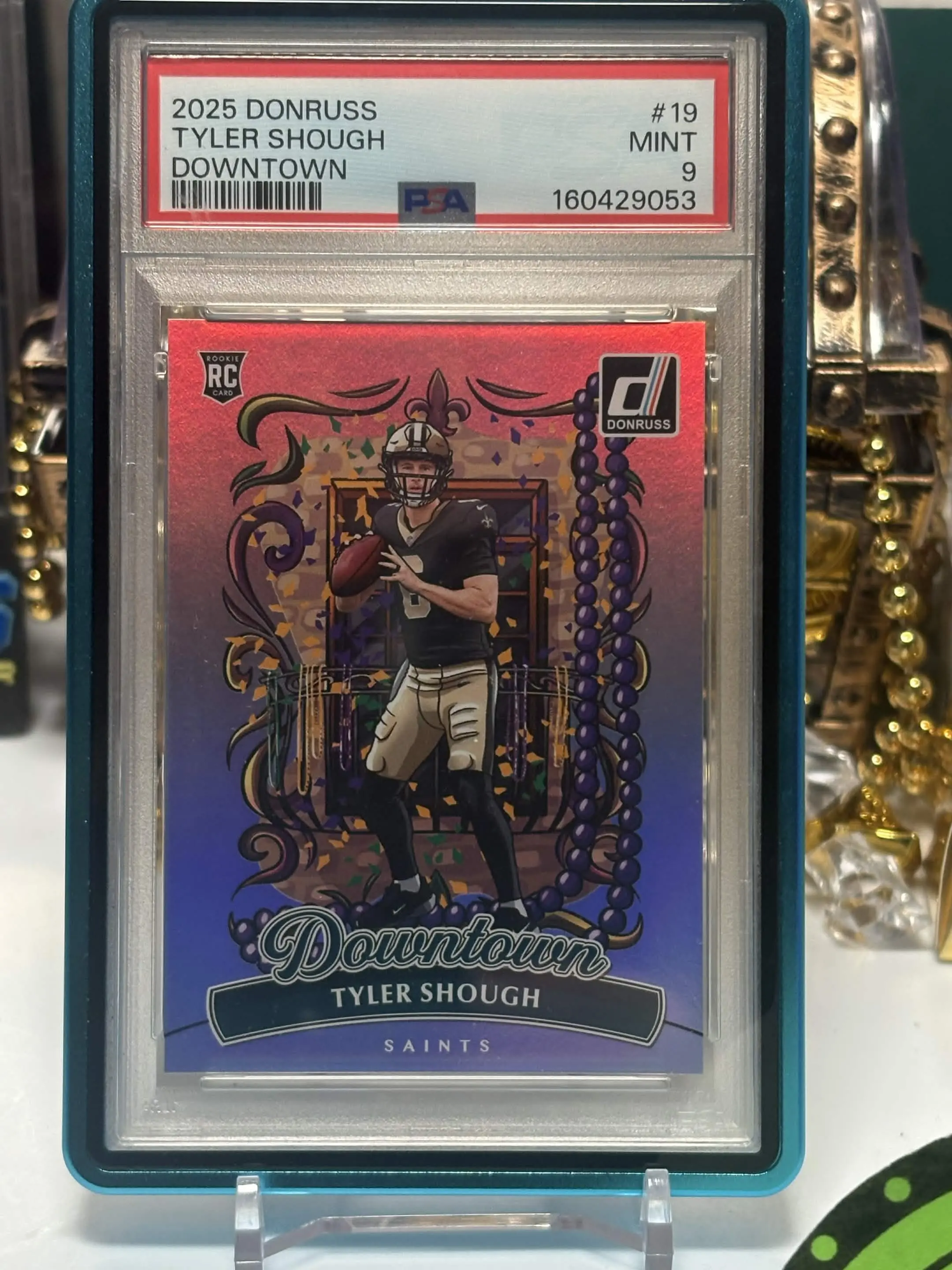 2025 Donruss Downtown - Rookie - Tyler Shough #19 - PSA 9 Mint Slab