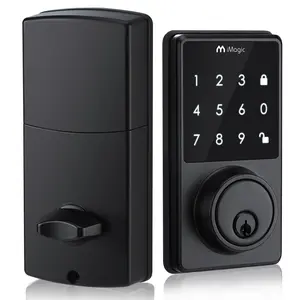#JumpstartSale iMagic Touch Screen Deadbolt, Keyless Entry Deadbolt Lock, Electronic Keypad Door Lock, Auto Lock, 50 User Codes, Easy to Install(Matt Black)
