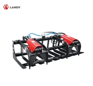 Landy Attachments 72'' Skid Steer Root Grapple Bucket Attachments Fits Skid Steer Quick Attach Mount