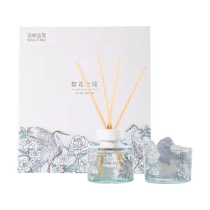 SONG CHAO Fragrance Diffuser Gift Set with Scented Stones - Gardenia Blossom Series