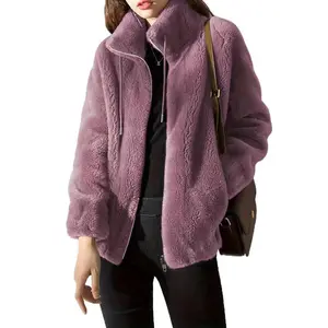 Teddy Furry Drawstring Coat — Women’s Fur Outerwear, Casual Long-Sleeve Zip-Up Warm Jacket with Soft Plush Lining, Perfect for Everyday Winter Wear