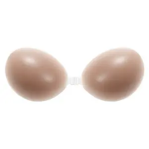 Wingslove Invisible Adhesive Sticky Bra Silicone Push up Strapless Bra for Backless Dress with Nipple Covers
