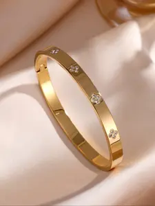 Women's Elegant Zirconia Bracelet, Elegant Minimalist Bangle, Sparkling Star Design Jewelry Gift for Women, Perfect for Daily Wear & Special Occasions, Stackable Bracelet, Stacking Bracelet