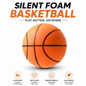 Silent Foam Basketball, Indoor Training Essential, High Density Non-Slip Design, Durable, Suitable for Kids & Adults, Perfect Holiday Gift, Training Equipment, Noiseless Basketball