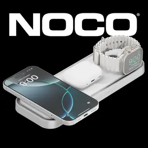 NOCO XGrid XDP3: 3-in-1 Wireless Charging Pad – For iPhone, Apple Watch, and AirPods – MagSafe Compatible, Qi2 Certified NOCO XGrid XDP3: 3-in-1 Wireless Charging Pad – For iPhone, Apple Watch, and AirPods – MagSafe Compatible, Qi2 Certified