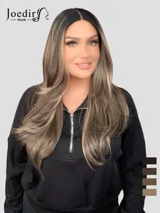 [sophiarene Selected] 24 Inch Long Hair Straight Layered Wigs for Women, Gorgeous Fluffy without Bangs, Synthetic Lace Front Glueless HD Wigs for Party, Daily Use