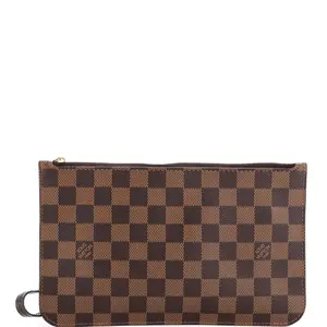 Pre-owned Louis Vuitton Canvas Coated Small Leather Goods Neverfull Pochette Damier Large by Rebag