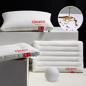 Breathable Cotton Neck Support Pillow – Soft Cervical Pillow with Oil, Stain & Water-Resistant Cover for Easy Care