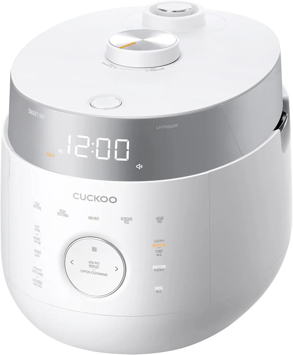 CUCKOO CRP-LHTR1009FW | 10-Cup  Induction Heating Twin Pressure Rice Cooker with Nonstick Inner Pot, 16 Menu Modes, 3 Voice Guide, Auto Clean
