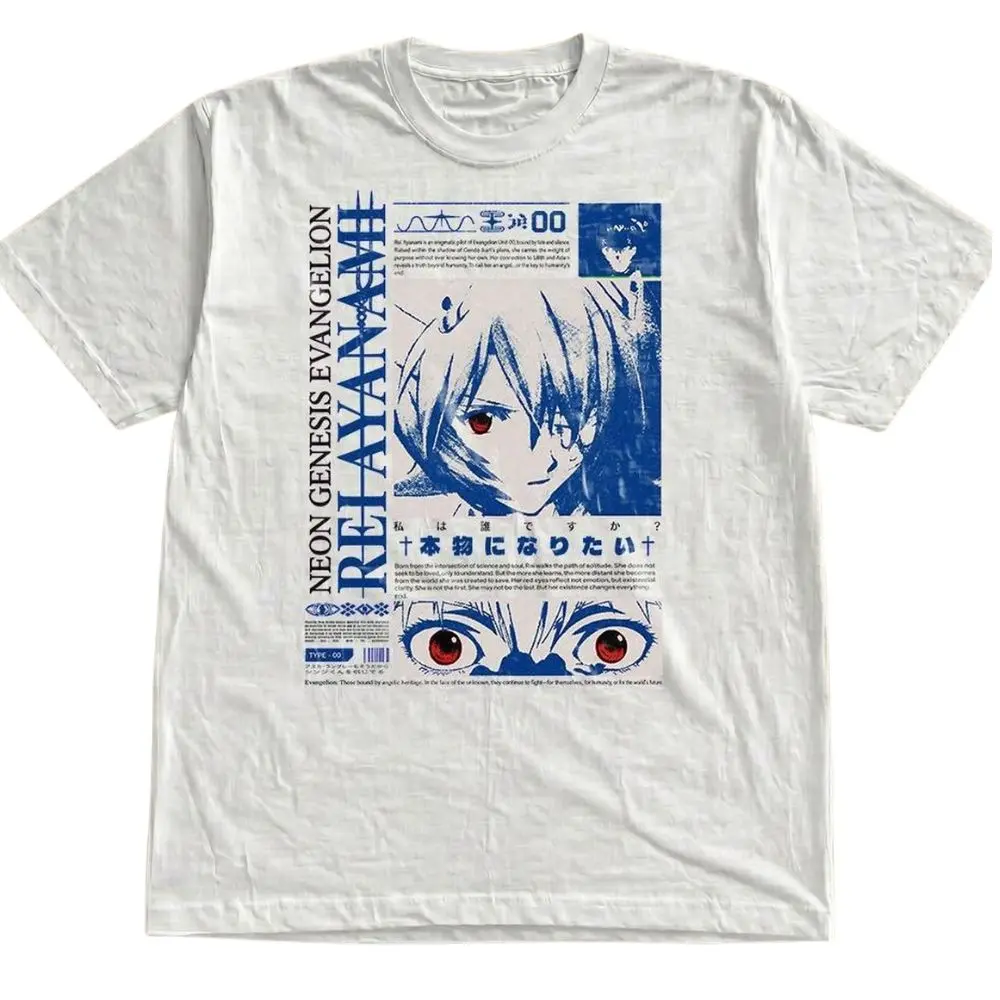 The Rei Ayanami Comfort Color Shirt, Neon Genesis Evangelion Anime Tee, Blue Manga Graphic T-Shirt, Gift for Men, Gift for Women, Crew Neck T-shirt, Trending T-shirt washed cotton