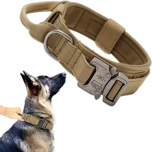 Adjustable Tactical Training Collar for Medium Large Dogs, Compatible with Dog Leash Chain, Durable Pet Supplies for Training & Obedience, Leash Compatibility, Adjustable Fit, Tactical Design