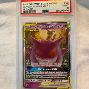 PSA 9 GENGAR/MIMIKYU TAG TEAM GX