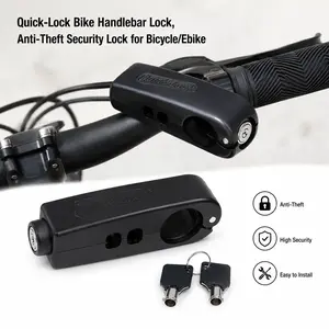 Bike Anti-Theft Lock Electric Bicycle Brake Handlebar Grip Lock Portable Prevent Theft Bike Motorcycle Locks Cycling Accessories