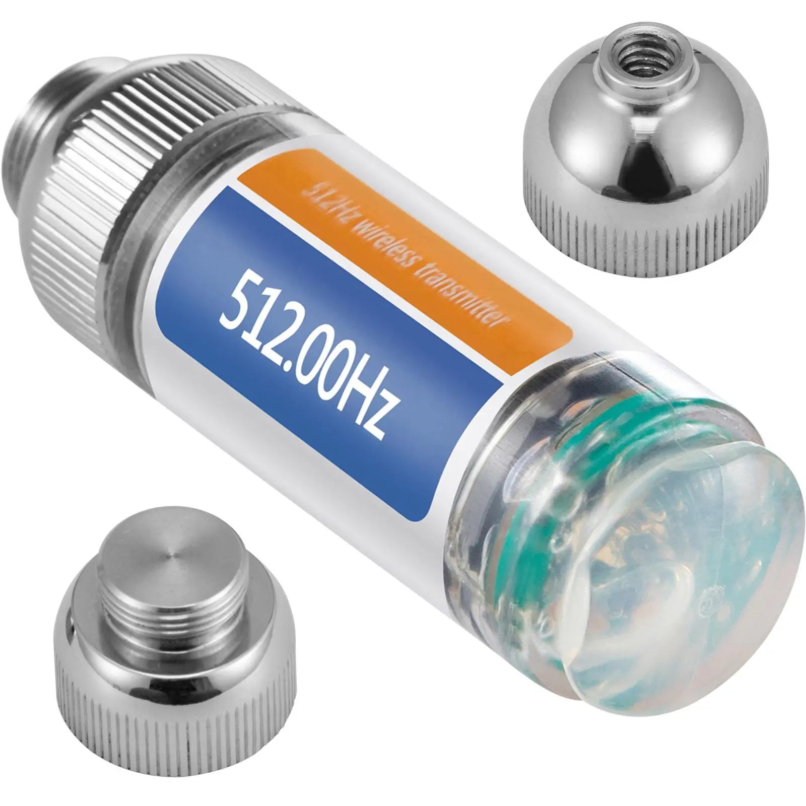 【Summerfinds】VEVOR 512Hz Rigid Drain Locator Sonde Transmitter with Receiver, 8/5" & 1/4-20" Connectors (2 Pcs), Seamless Injection Molding, Waterproof Rust-Resistant Silver Drain Cleaning Tool, -54°C to -20°C 512Hz Signal, for Small Sewer Line Detection,
