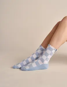The Checkered Crew Grip Sock