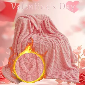 Solid Color Heart Pattern Gravity Blanket, 1 Count Soft Comfortable Throw Blanket, Air-conditioned Room Blanket, Warm Nap Blanket for Home & Office