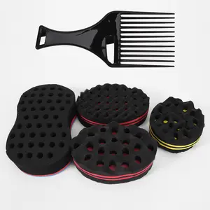 4 pcs Magic Barber Sponge Twist Brush Twist Sponge for Textured Hair Barber Hair Brush Sponge Curl Brush for Men Women